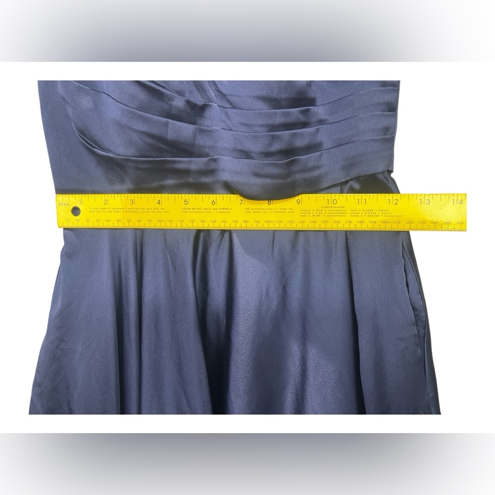 LA FEMME Strapless Slit Satin Ballgown - Picture 10 of 15